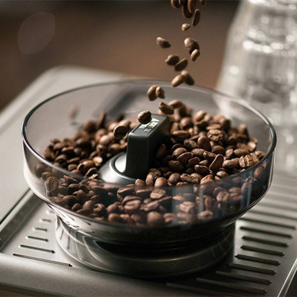Barista-quality latte art created using the automatic milk texturing feature.