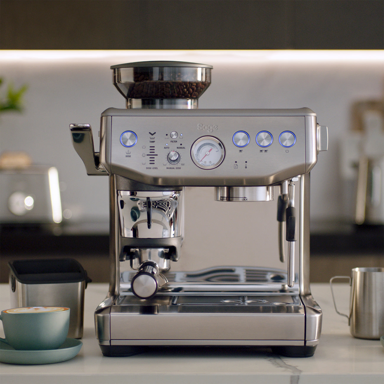 Barista Express Impress Espresso Machine - Front View"