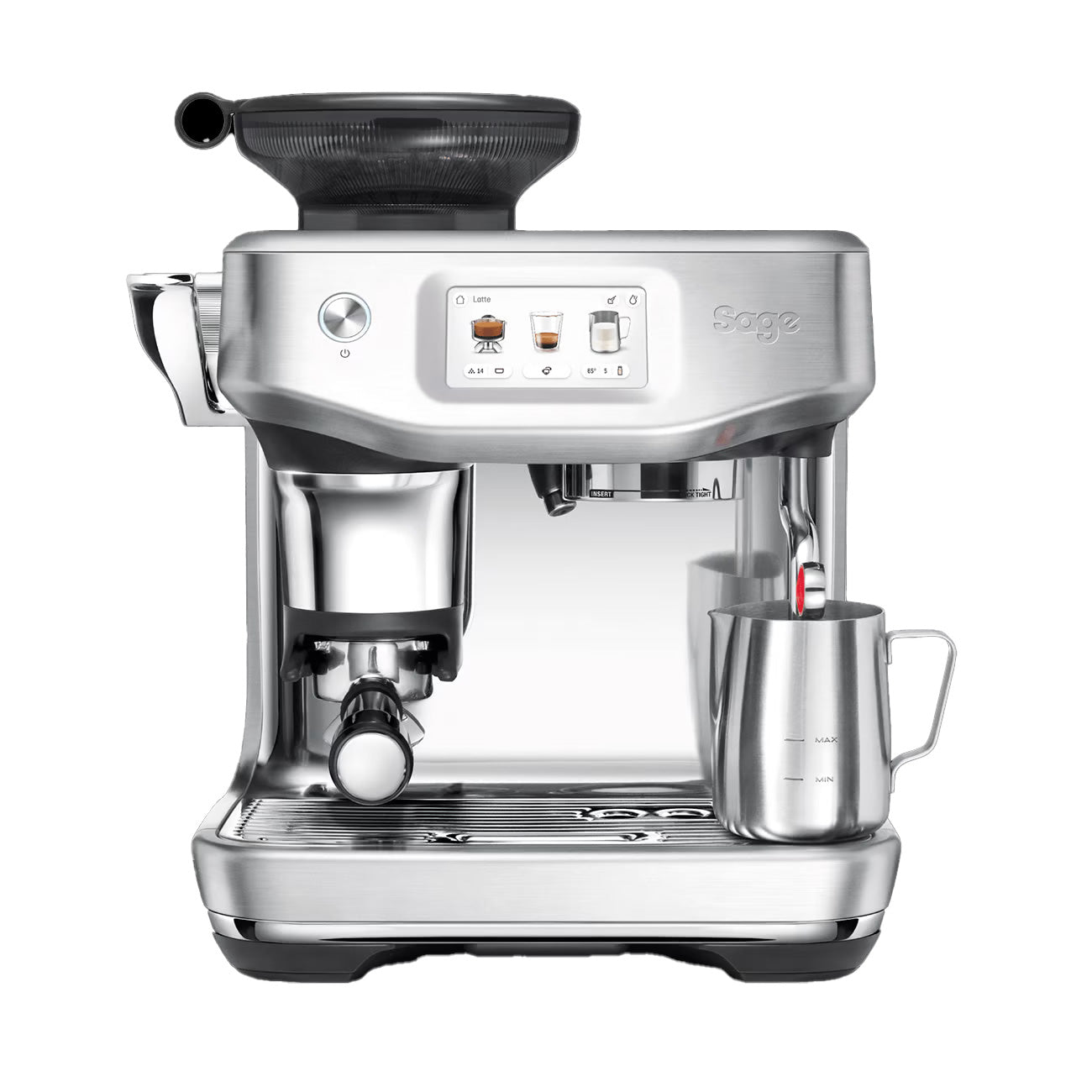 Barista Touch Impress coffee machine front view with touchscreen display