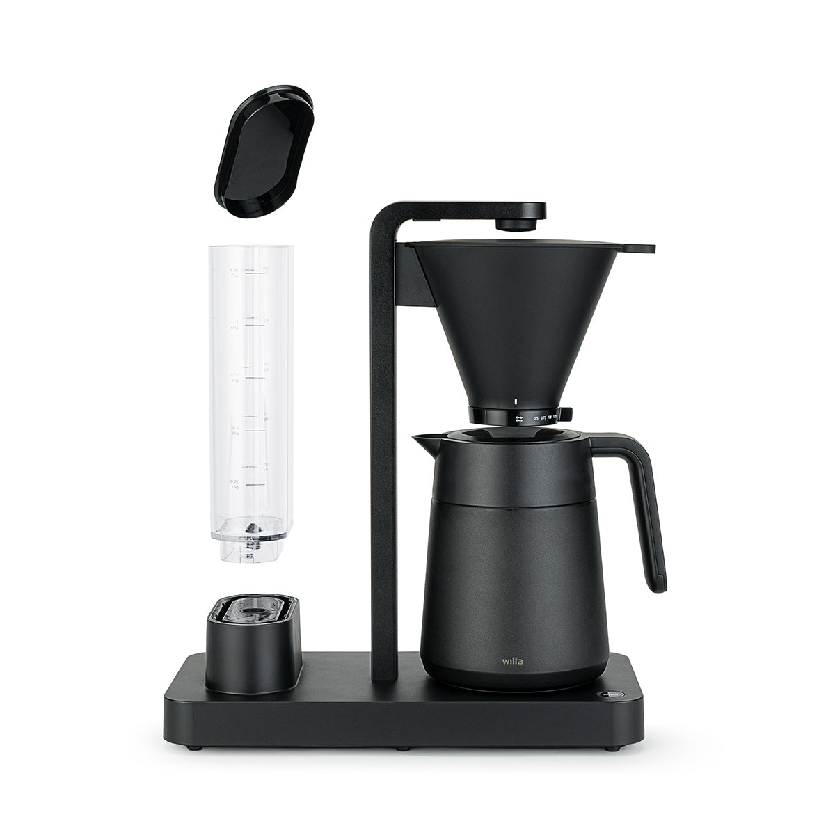 Brewing Coffee - Fresh coffee brewing process with adjustable drip stop feature.
