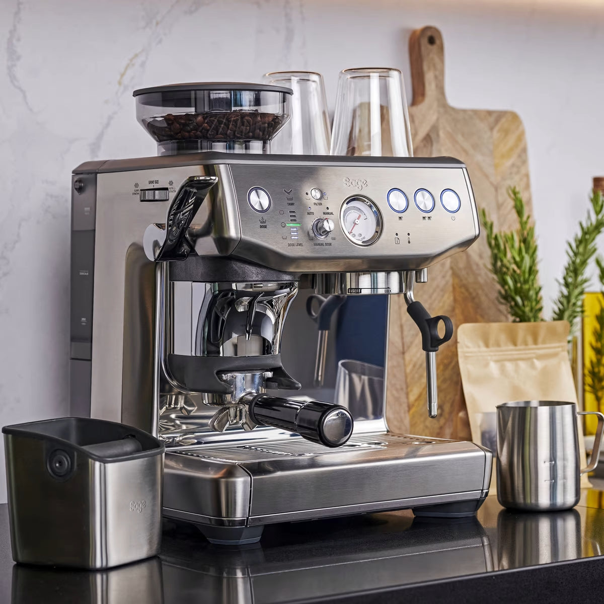 Barista Express Impress Espresso Machine | Sage's Assisted Manual Espresso Maker