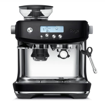 Top view showing the water tank and bean hopper of Sage Barista Pro Black Truffle