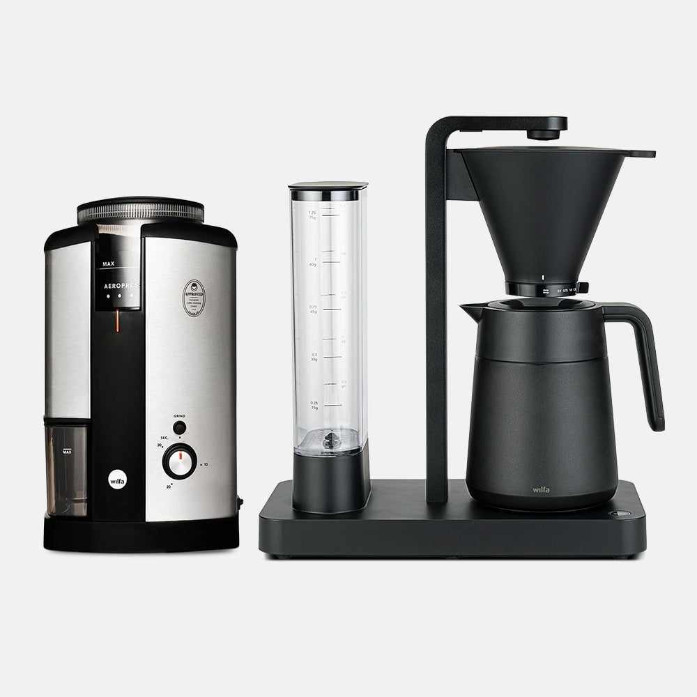 Wilfa Performance Thermo Coffee Maker - High-performance coffee maker with stainless steel thermal jug.